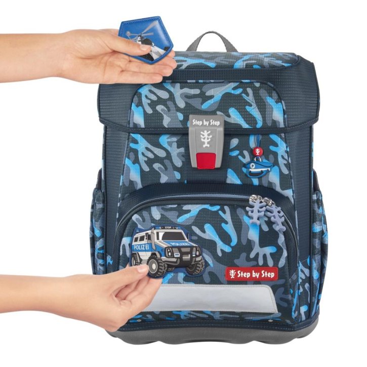 Step by Step Cloud Schulranzenset Police Truck Diego