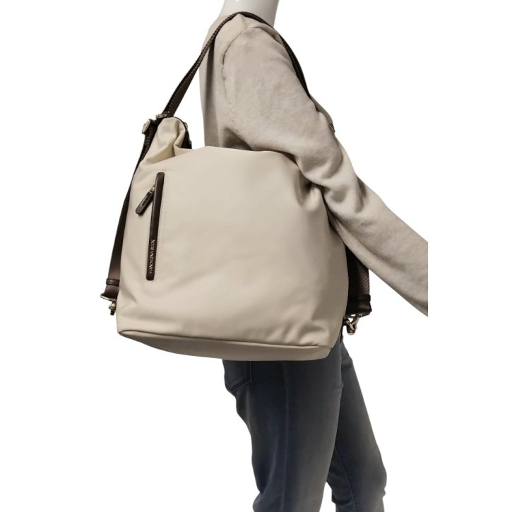 MANDARINA DUCK HUNTER Hobo backpack whitecap gray