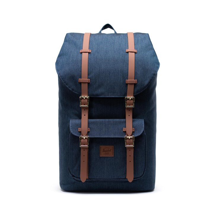 LITTLE AMERICA Rucksack indigo denim crosshatch