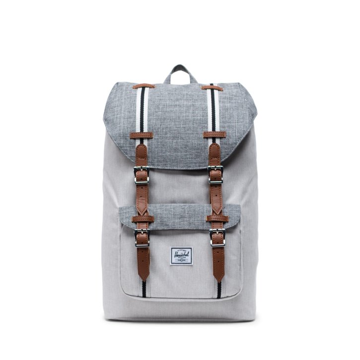 HERSCHEL LITTLE AMERICA MID Rucksack raven crosshatch vapor crosshatch/ tan