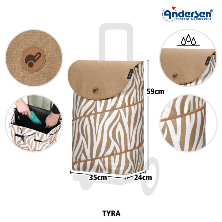 Andersen Alu Star Shopper Tyra zebra