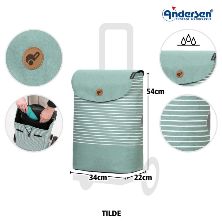 Andersen Alu Star Shopper Tilde mint