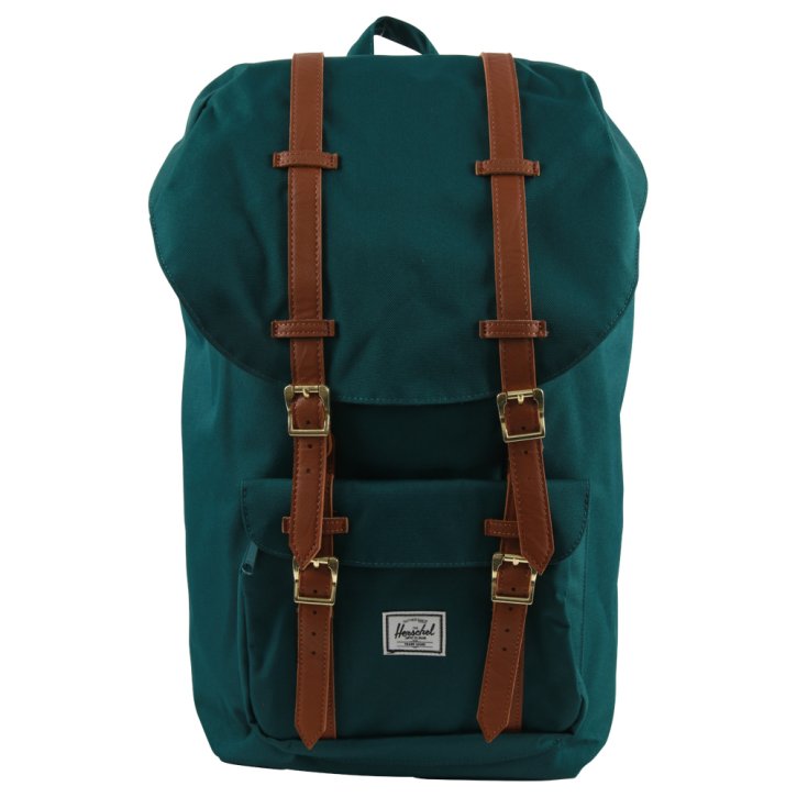 HERSCHEL LITTLE AMERICA DEEP TEAL/tan