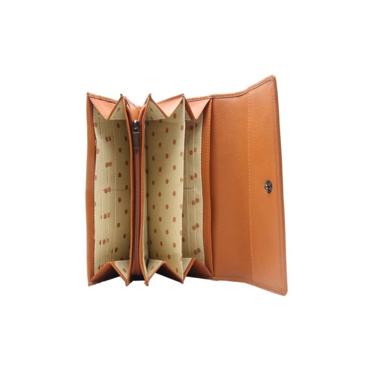 ESQUIRE Damenbörse  PERU cognac RFID