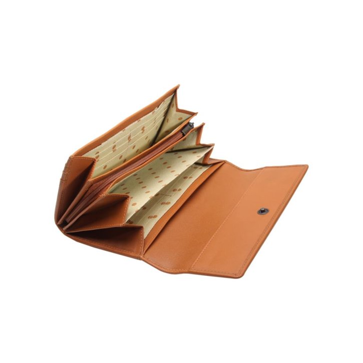 ESQUIRE Damenbörse  PERU cognac RFID