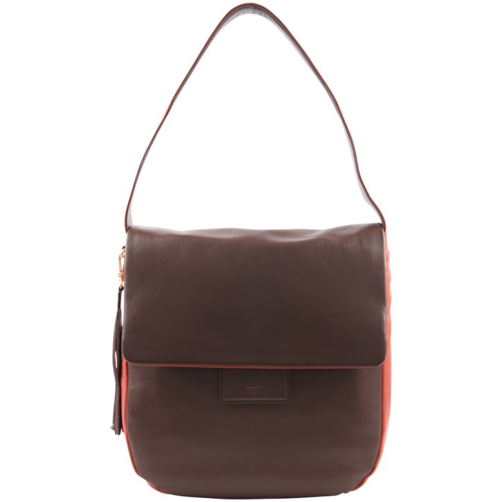 Bree JERSEY 3 Schultertasche cacao/tabasco