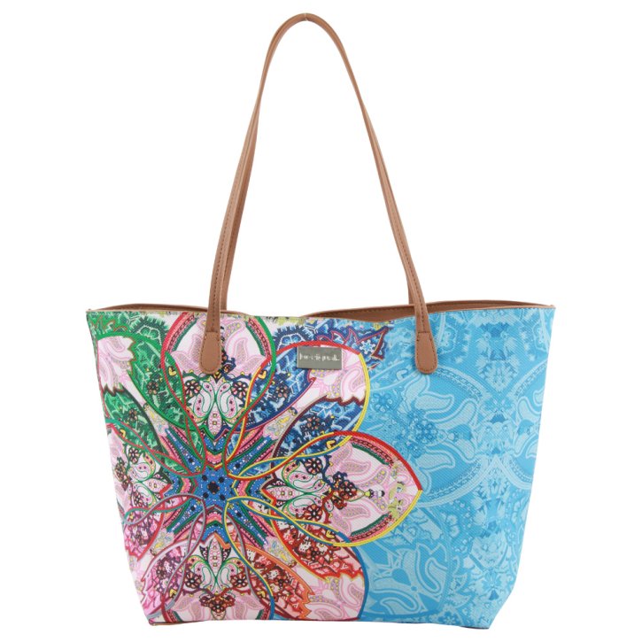 DESIGUAL MEXICAN CARDS CAPRI Umhängetasche azul aqua