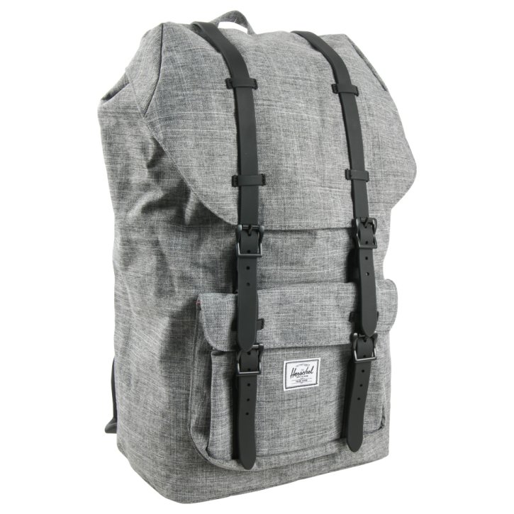 HERSCHEL LITTLE AMERICA RAVEN crosshatch/black