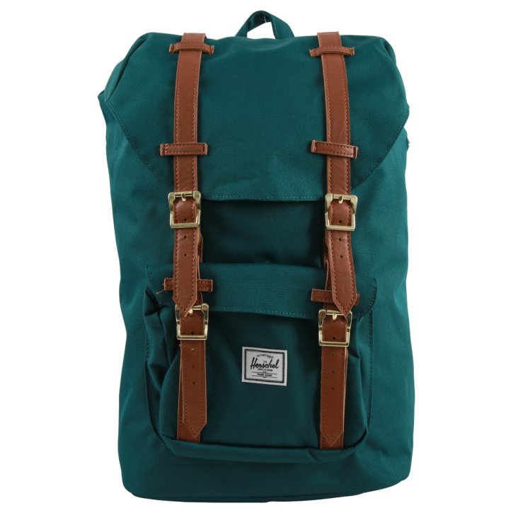 HERSCHEL LITTLE AMERICA MID DEEP TEAL/TAN