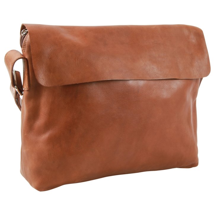 MINAS L Schultertasche cognac