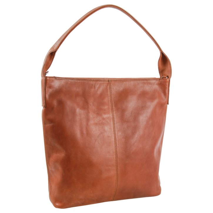 ALOTA M Schultertasche cognac