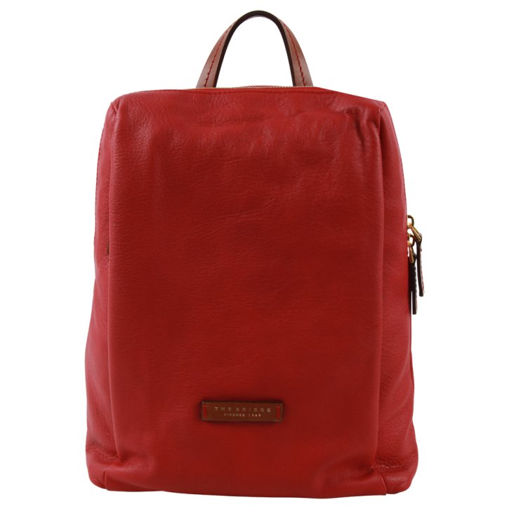 the bridge Rucksack Feinleder kaminrot