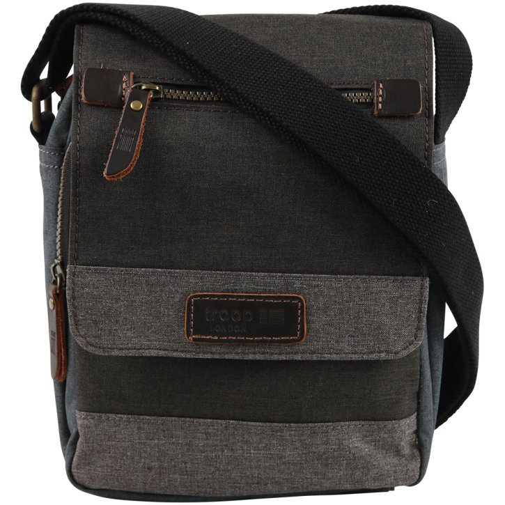 Troop London Across Body Bag  Canvas grey