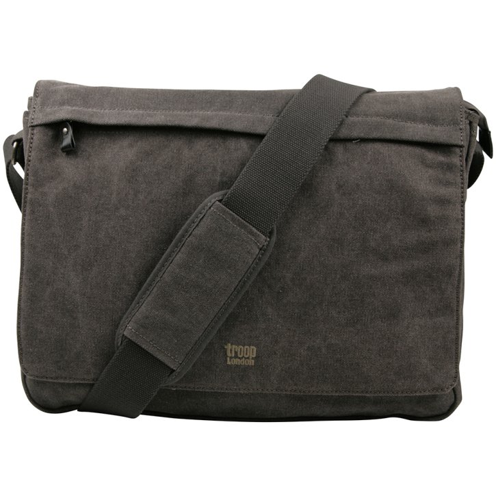 Troop London Messengerbag L Canvas black