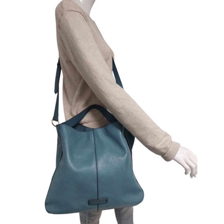 the bridge Handtasche Rindleder sky/gold