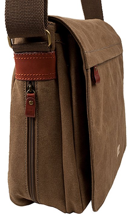 Troop London Laptop-Messengerbag Canvas brown