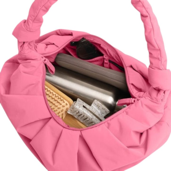 GOTBAG. PLEAT Moon bag large salina pink