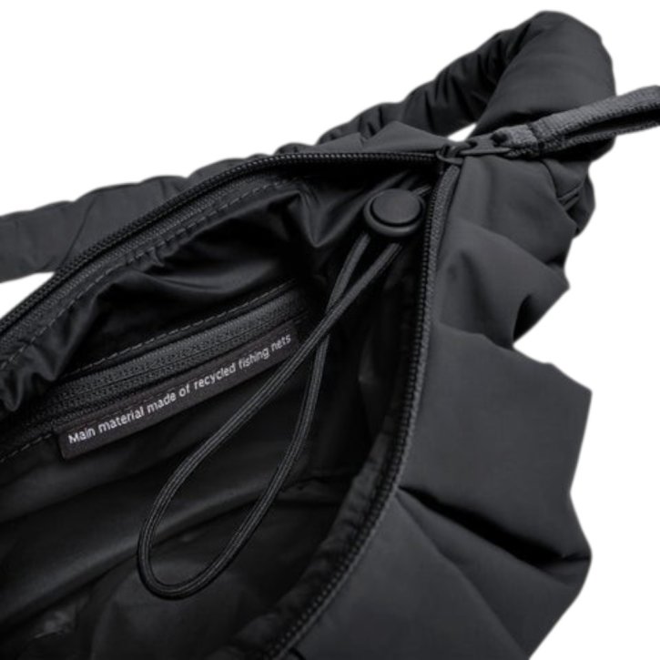 GOTBAG. PLEAT Moon bag small black