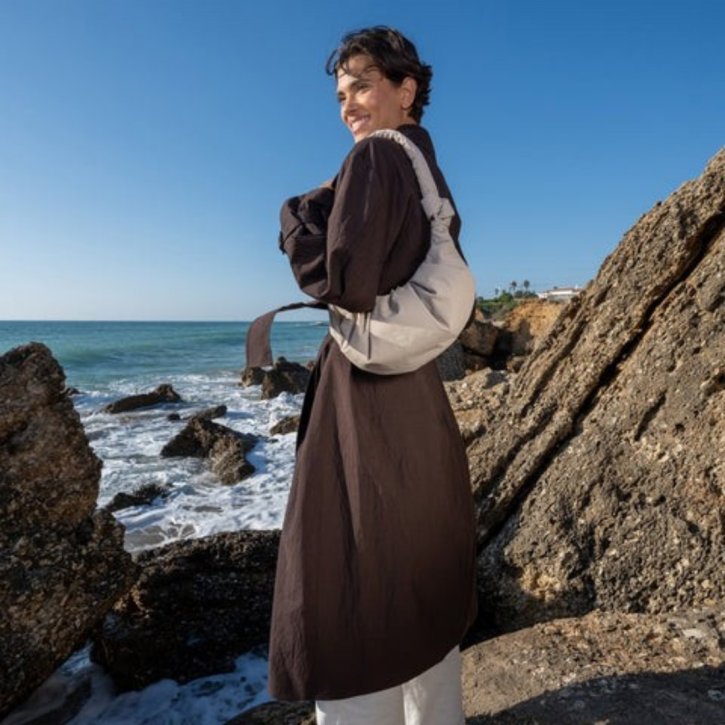 GOTBAG. PLEAT Moon bag small scallop