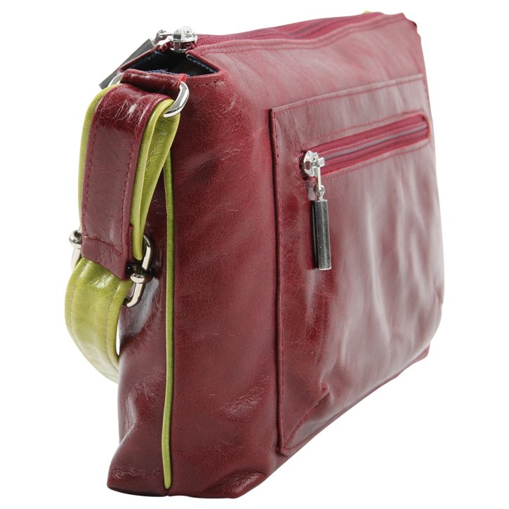 Augenthaler & Heberer THETYS Schultertasche rubino/applegreen
