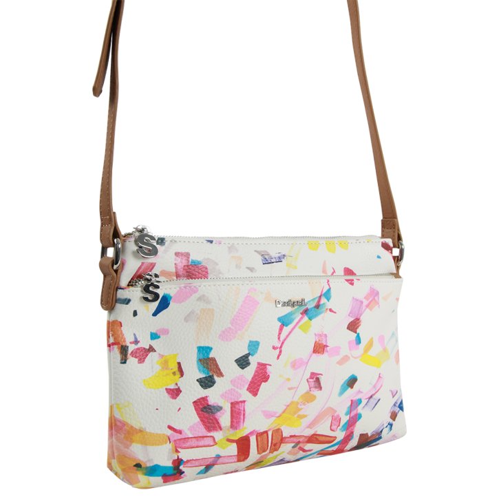 DESIGUAL CONFETTI DURBAN blanco Umhängetasche