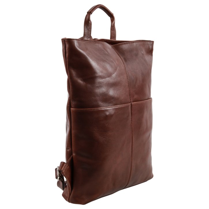 Saccoo MUSTERS Laptoprucksack brown