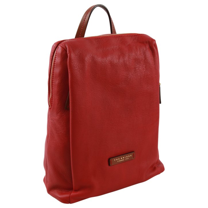 the bridge Rucksack Feinleder kaminrot