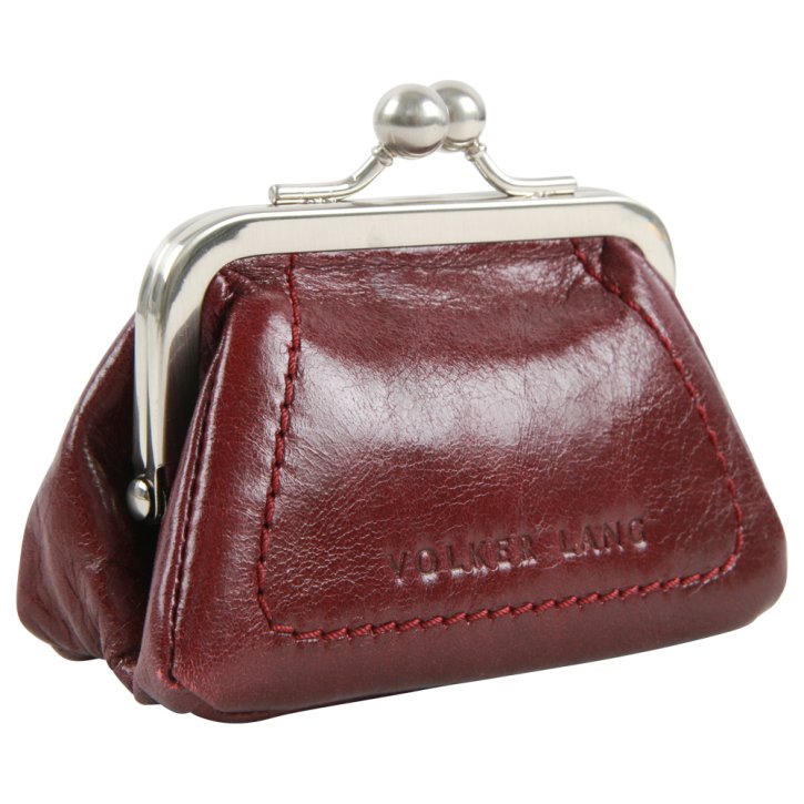 VOLKER LANG KIP Münzbörse vintage rubin