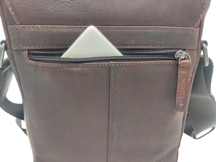 Strellson stratford 2.0 jeremy shoulderbag xsvf darkbrown