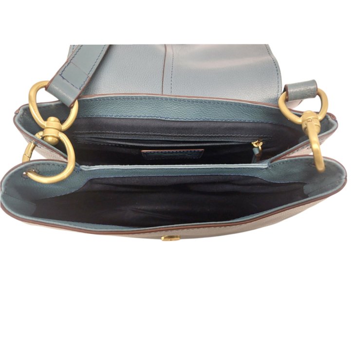 the bridge Handtasche Rindleder sky/gold