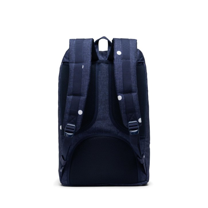 HERSCHEL LITTLE AMERICA MID Rucksack polka dot crosshatch peacoat