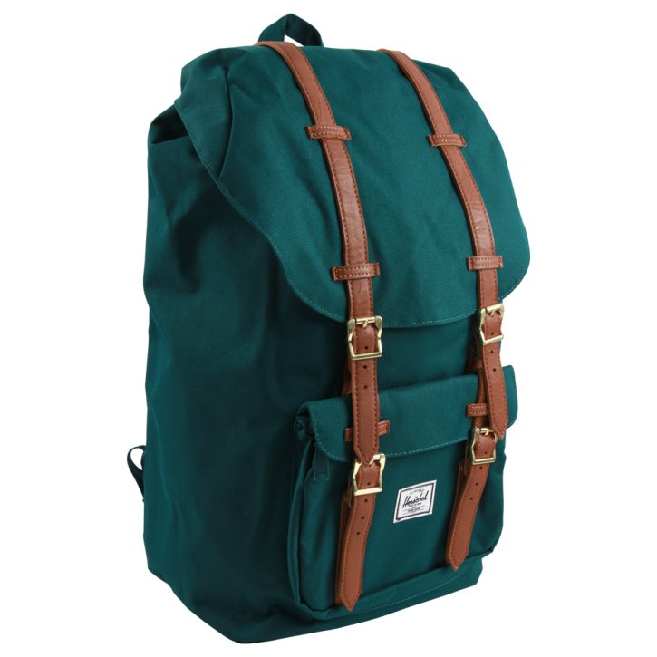 HERSCHEL LITTLE AMERICA DEEP TEAL/tan