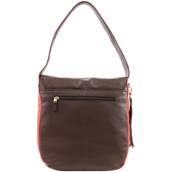 Bree JERSEY 3 Schultertasche cacao/tabasco