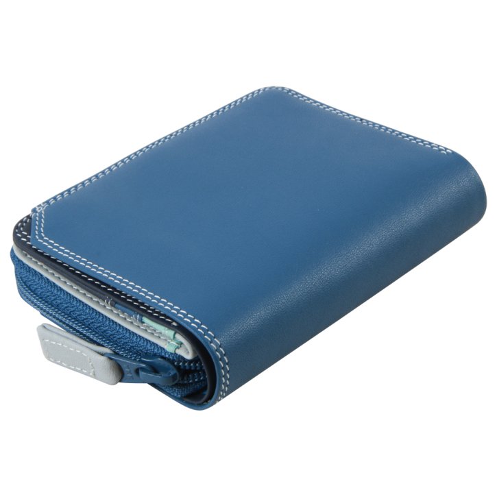 mywalit Small Wallet Zip Around Damenbörse denim