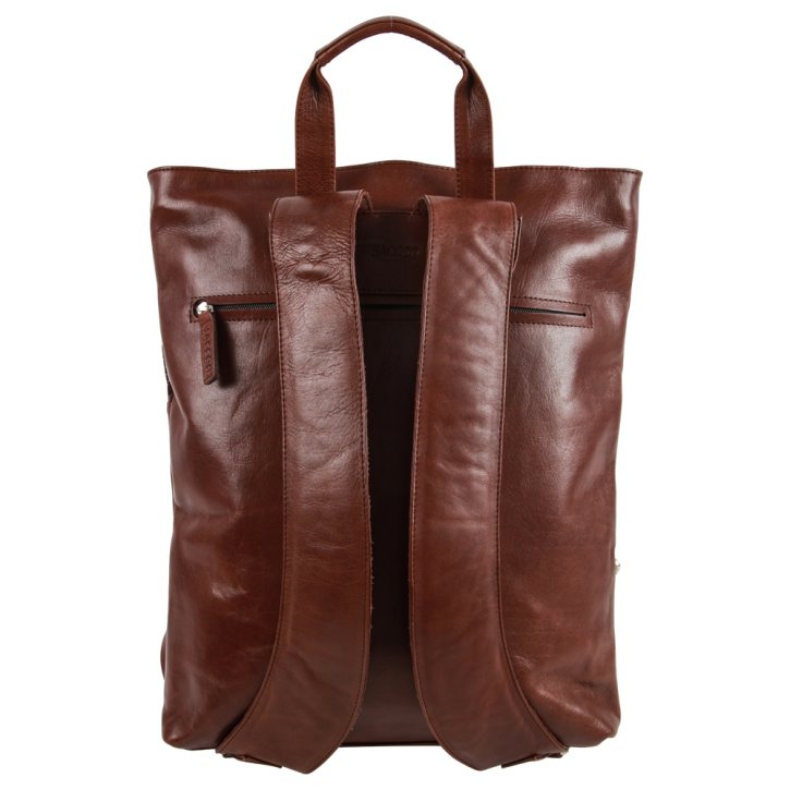 Saccoo MUSTERS Laptoprucksack brown