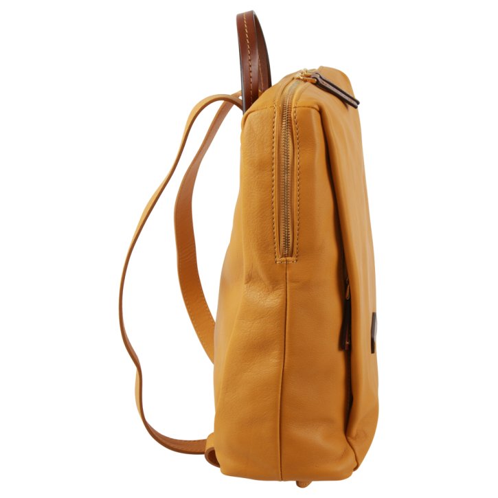 the bridge Rucksack Feinleder gelb