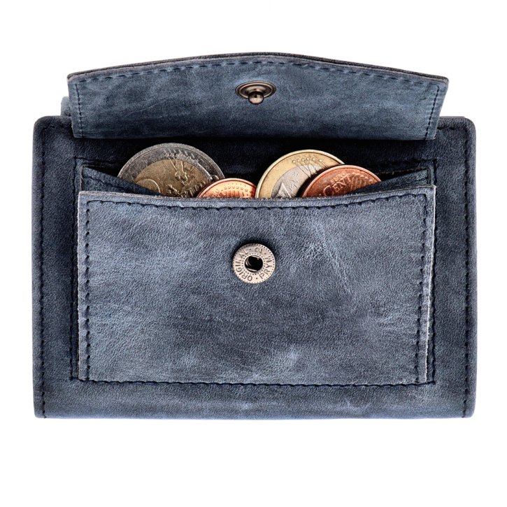 SecWal Kartenetui DK Geldfach Leder blau hunter