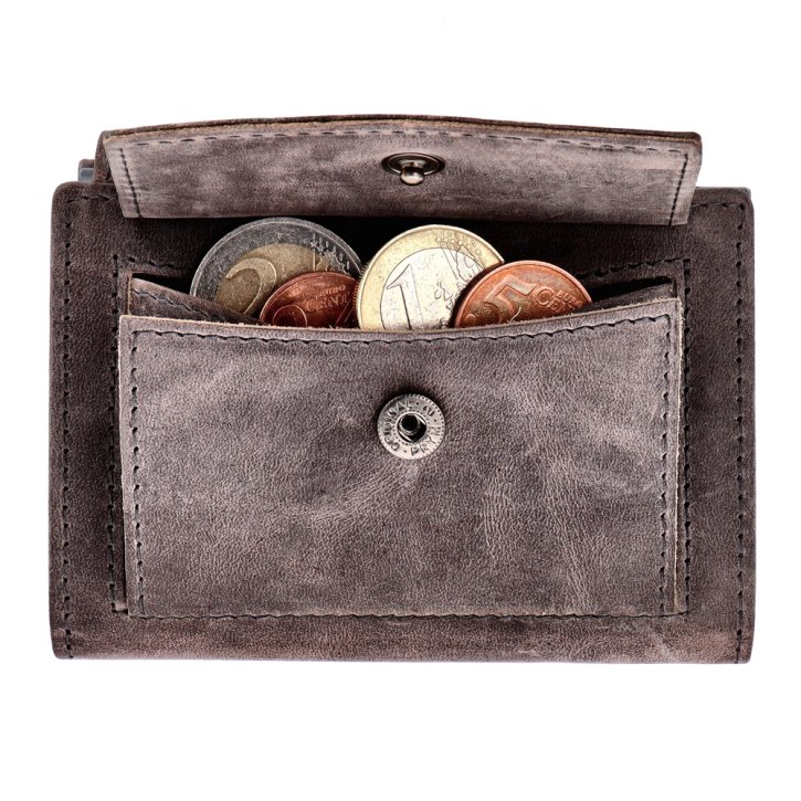 SecWal Kartenetui DK Geldfach Leder grau hunter