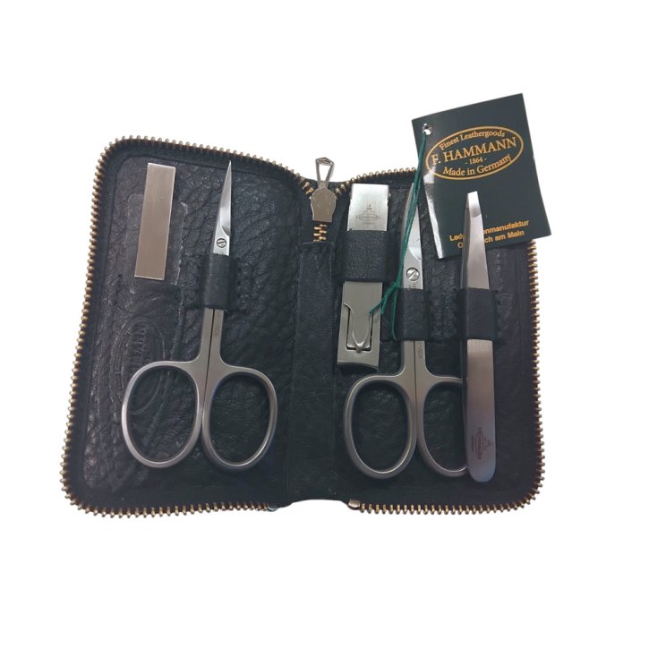 HAMMANN Maniküre Etui Kalbleder chervo schwarz