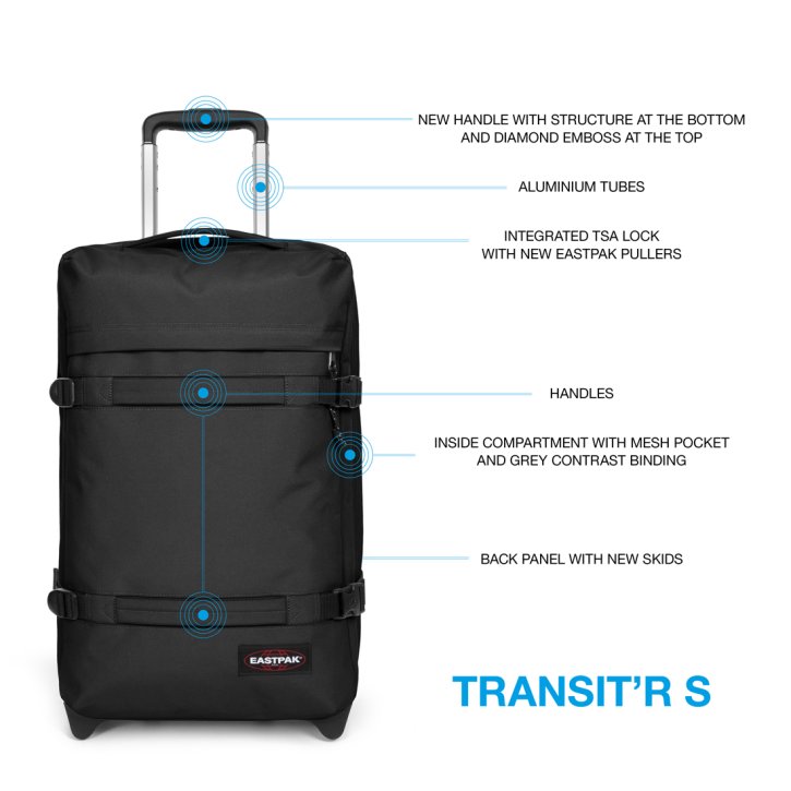 EASTPAK TRANSIT'R S 2w Reisetasche black