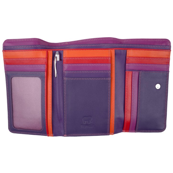 mywalit Medium Tri-fold Outer Zip Damenbörse Sangria Multi