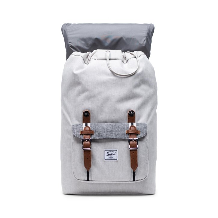 HERSCHEL LITTLE AMERICA MID Rucksack raven crosshatch vapor crosshatch/ tan