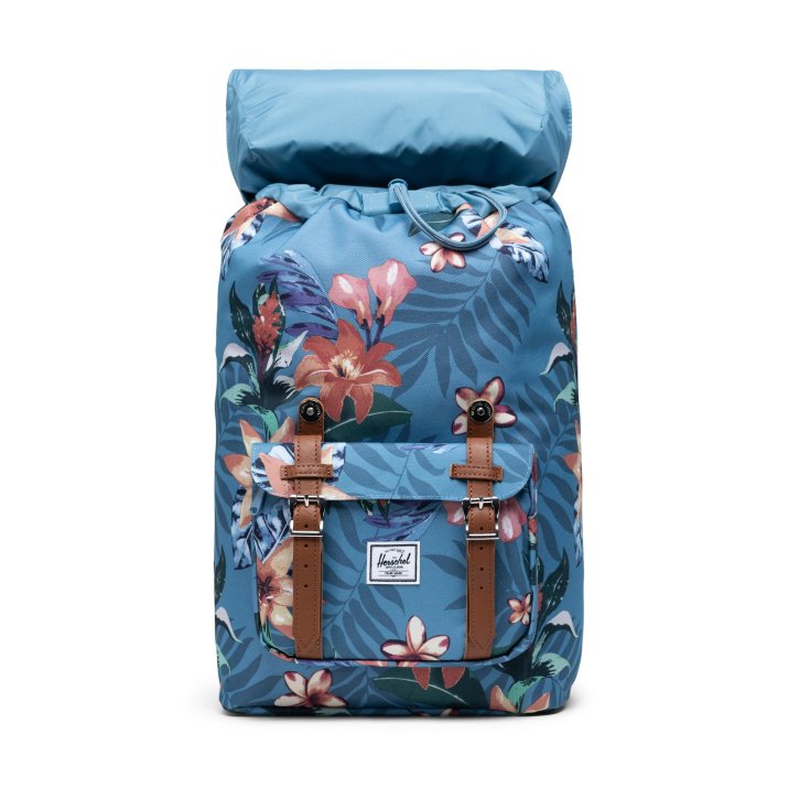 HERSCHEL LITTLE AMERICA MID Rucksack summer floral heaven blue