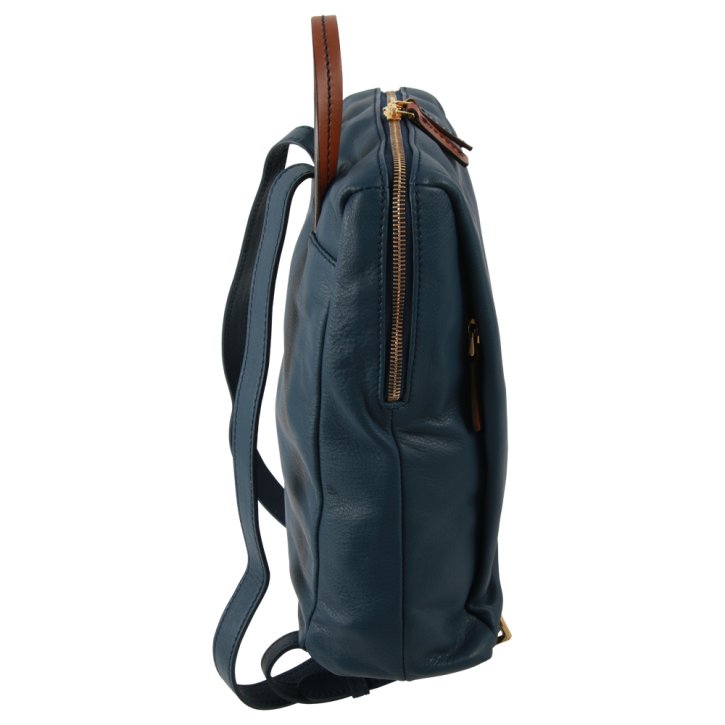 the bridge Rucksack Feinleder blau