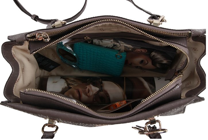 Guess TAMRA SOCIETY CARRY Handtasche taupe