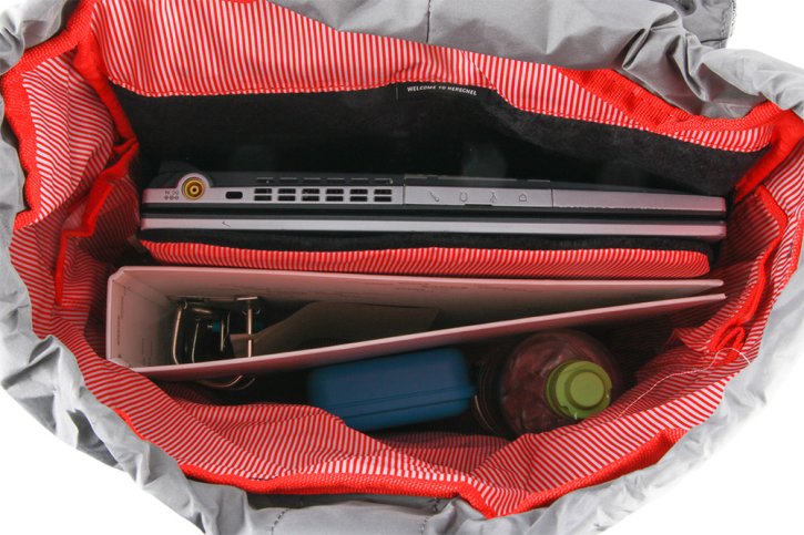 HERSCHEL LITTLE AMERICA RAVEN crosshatch/black