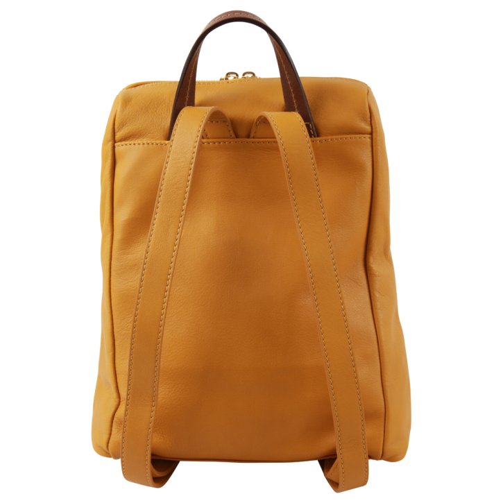 the bridge Rucksack Feinleder gelb