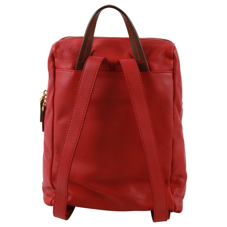 the bridge Rucksack Feinleder kaminrot