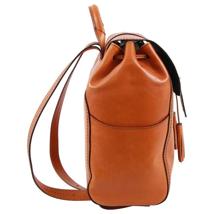 the bridge Rucksack 26cm Rindleder cognac