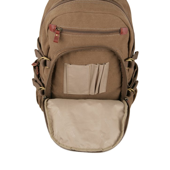 Troop London Backpack L Canvas brown